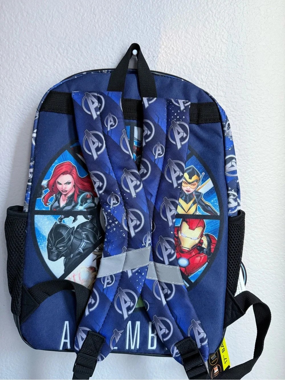 Marvel Kids Blue Avengers Light-Up Backpack with Multicolor Character Panel